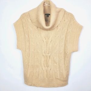 TALBOTS COWL NECK SHORT SLEEVE SWEATER